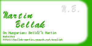 martin bellak business card